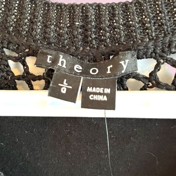 NWT Theory Nirlee black crochet dress - Picture 4 of 10